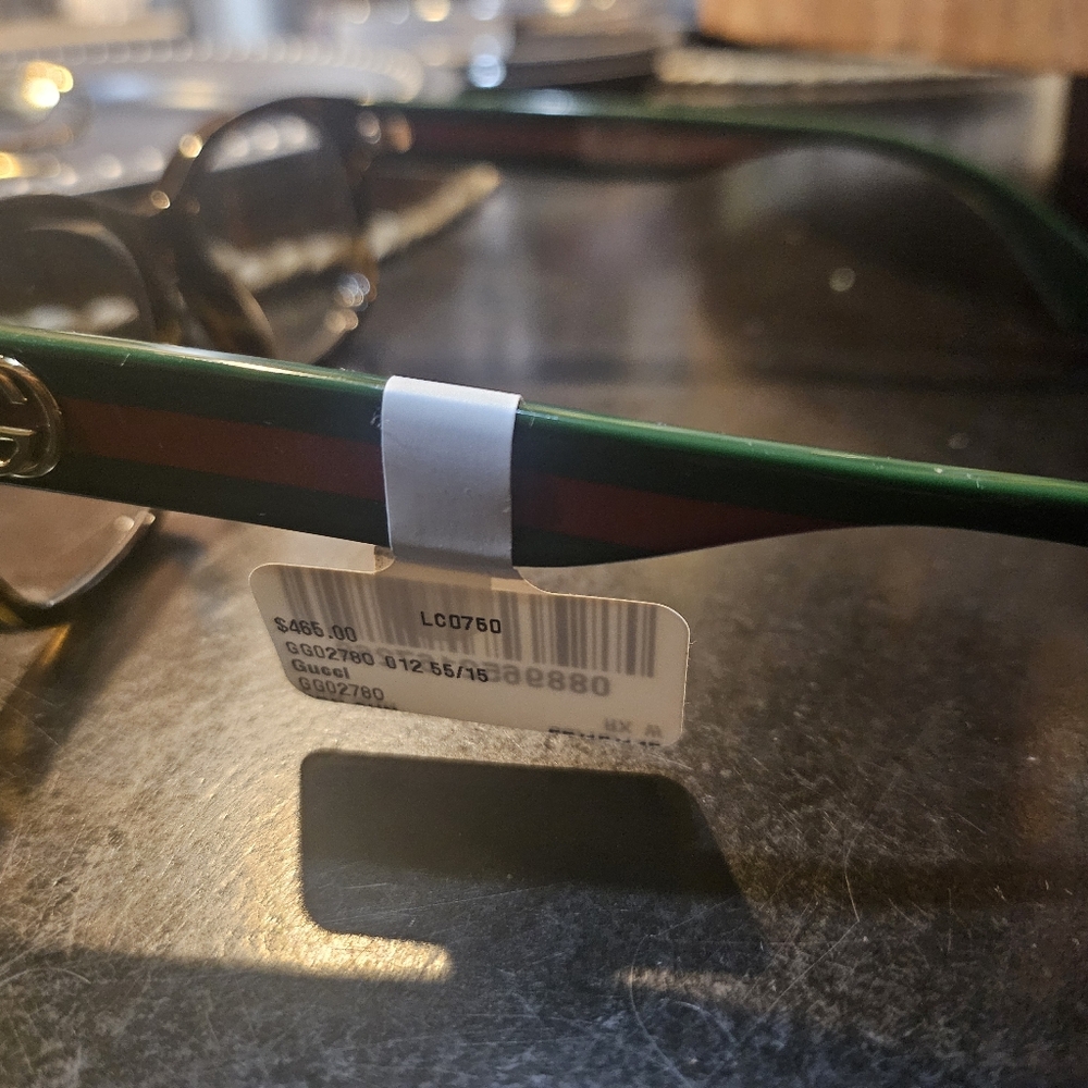 Gucci Women's Glasses in Black and Green - Picture 2 of 2